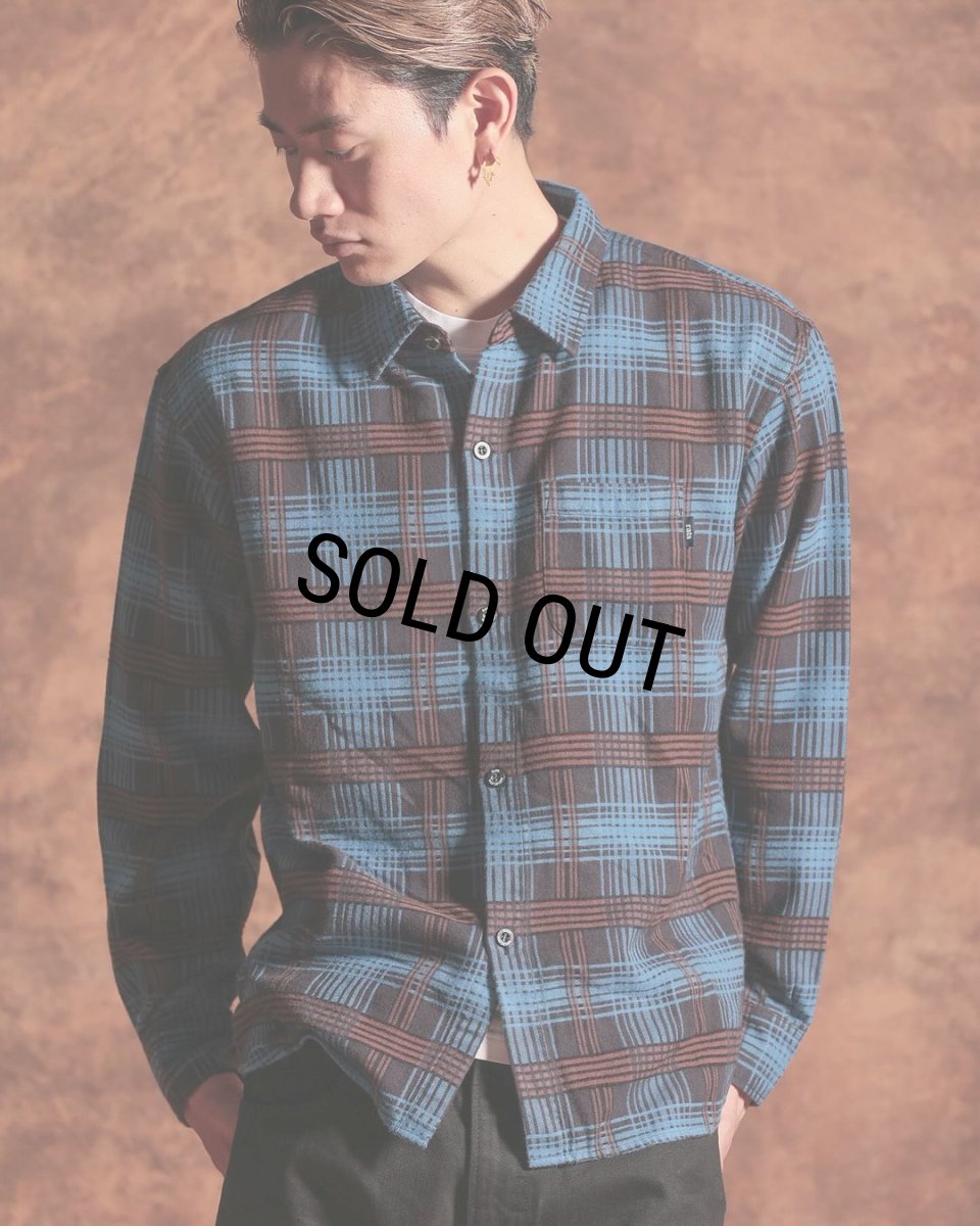 画像8: 【40%OFF】RATS/C/R FLANNEL CHECK SHIRT（SAX BLUE CHECK）［フランネルチェックシャツ-24秋冬］ (8)