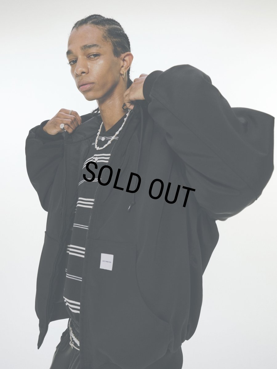 画像8: COOTIE PRODUCTIONS/Padded Nylon OX hooded Work Jacket（Black）［フーデッドワークJKT-24秋冬］ (8)