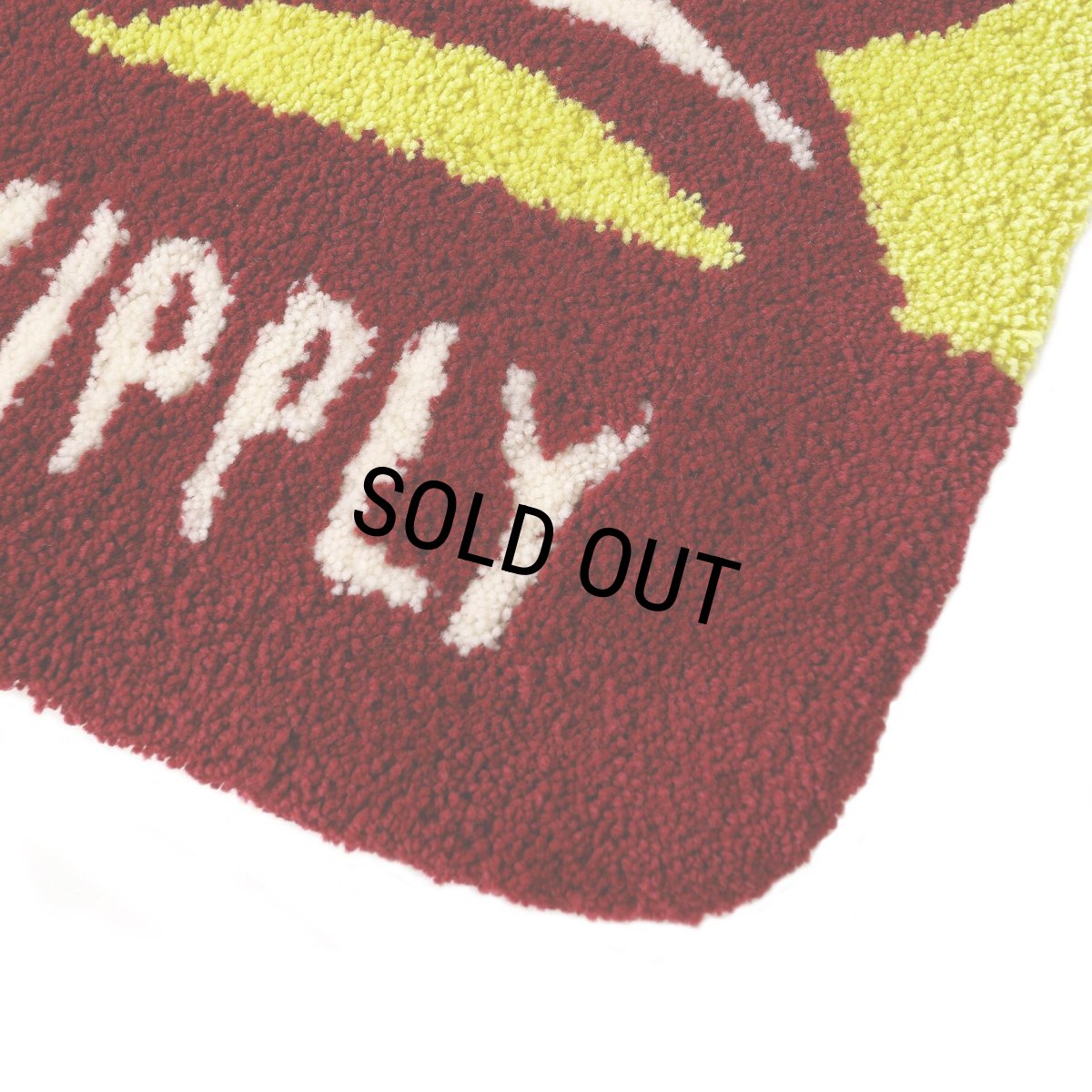 画像5: PORKCHOP/SQUARE LOGO MAT（RED/YELLOW）［スクエアロゴマット-24秋冬］ (5)