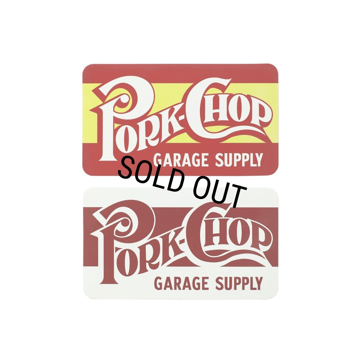 画像1: PORKCHOP/SQUARE STICKER SET［ステッカー2枚セット-24秋冬］ (1)