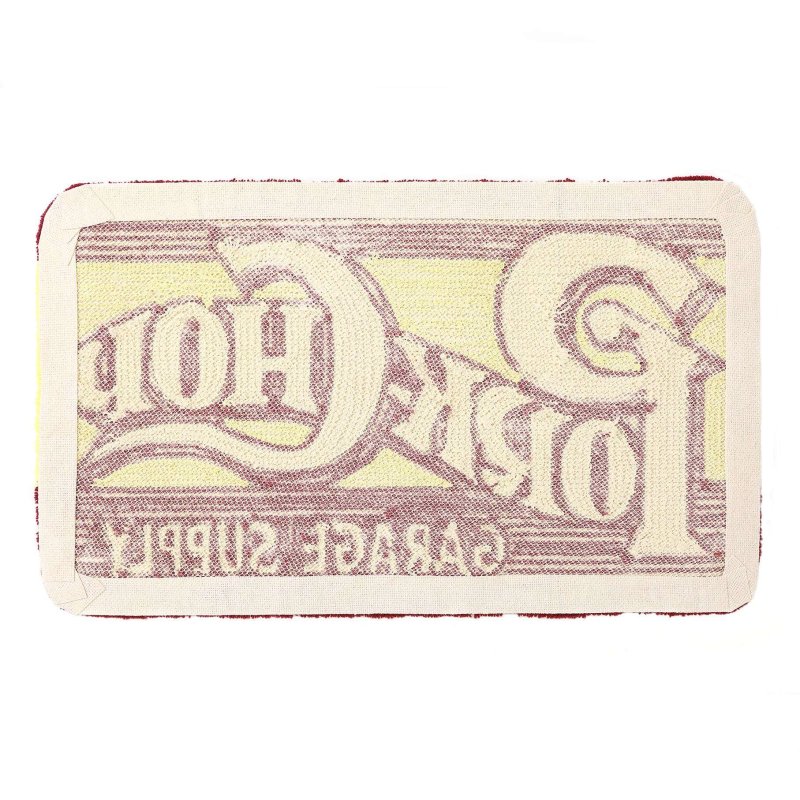 画像2: PORKCHOP/SQUARE LOGO MAT（RED/YELLOW）［スクエアロゴマット-24秋冬］