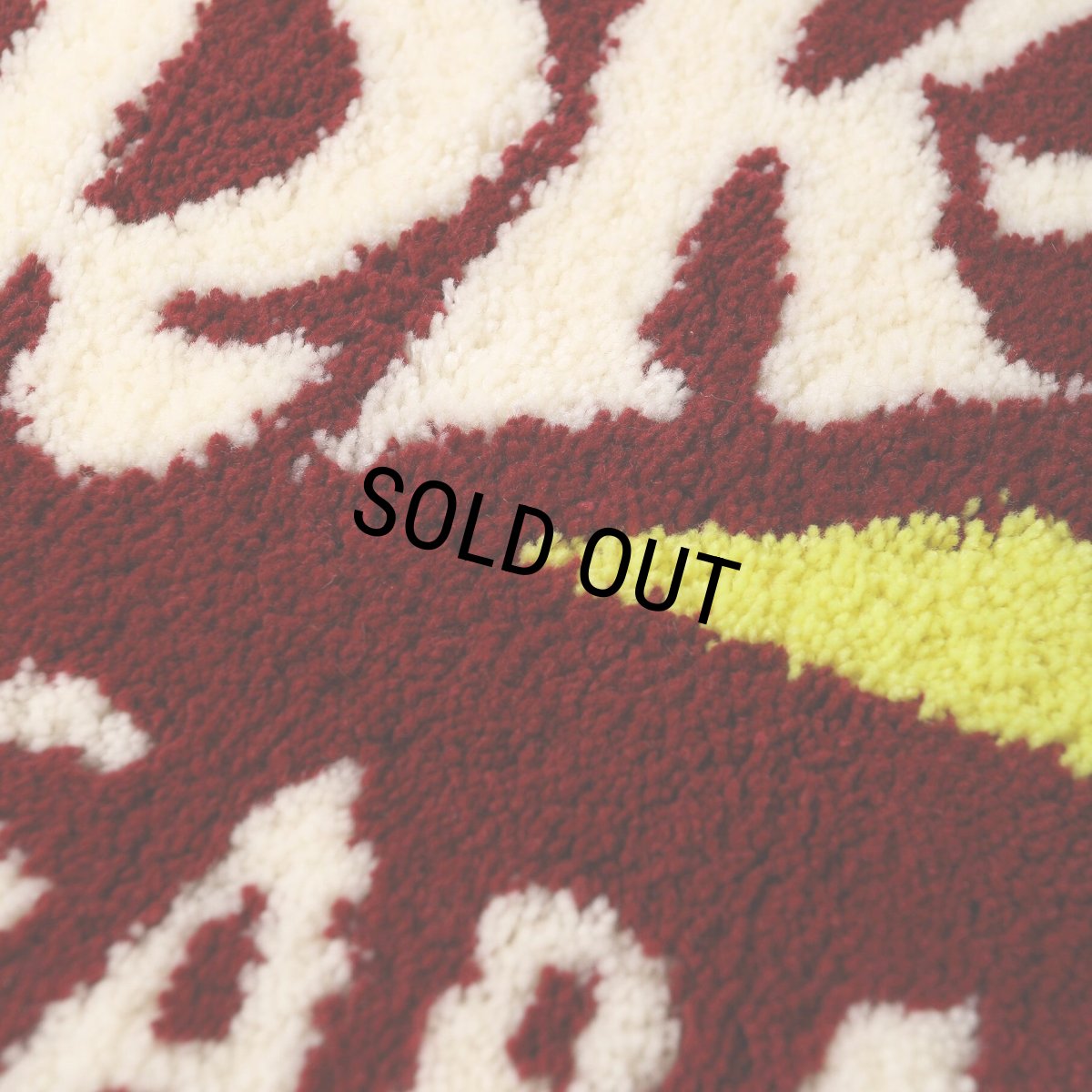 画像4: PORKCHOP/SQUARE LOGO MAT（RED/YELLOW）［スクエアロゴマット-24秋冬］ (4)