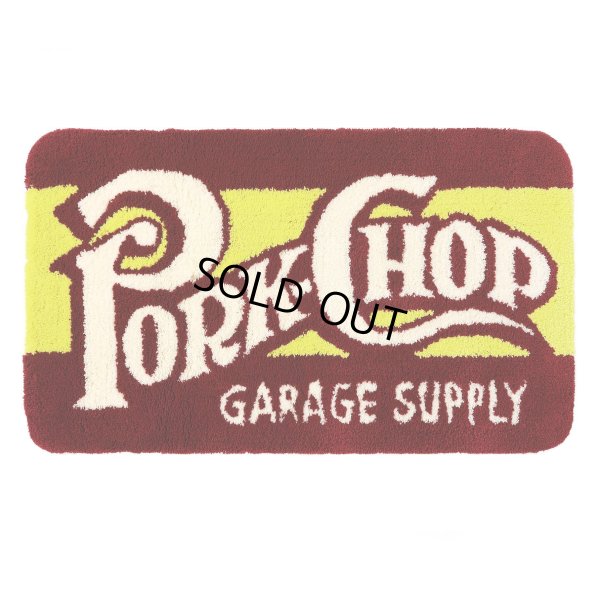 画像1: PORKCHOP/SQUARE LOGO MAT（RED/YELLOW）［スクエアロゴマット-24秋冬］