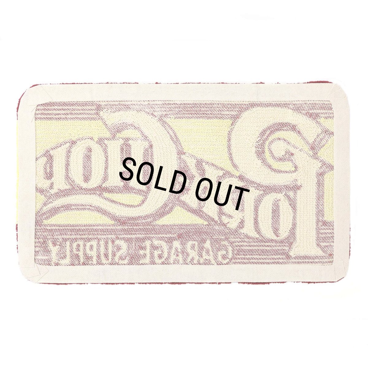 画像2: PORKCHOP/SQUARE LOGO MAT（RED/YELLOW）［スクエアロゴマット-24秋冬］ (2)