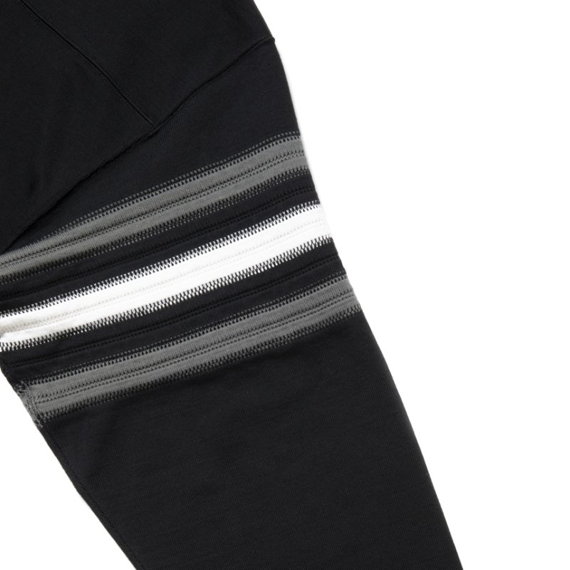 画像3: COOTIE PRODUCTIONS/Heavy Oz Jersey Jacquard Sleeve Crew（Black）［ジャガードスリーブクルー-24秋冬］