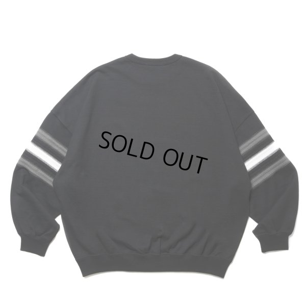 画像2: COOTIE PRODUCTIONS/Heavy Oz Jersey Jacquard Sleeve Crew（Black）［ジャガードスリーブクルー-24秋冬］