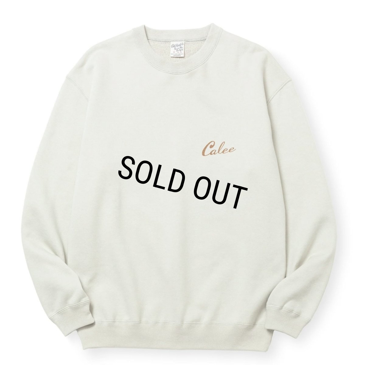 画像2: CALEE/SYNDICATE RETRO GIRL CREW NECK SW ＜NATURALLY PAINT DESIGN＞（Lt.BEIGE）［クルーネックスウェット-24秋冬］ (2)
