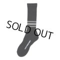 COOTIE PRODUCTIONS/Raza High Socks（Border）（Black）［ハイソックス-24秋冬］