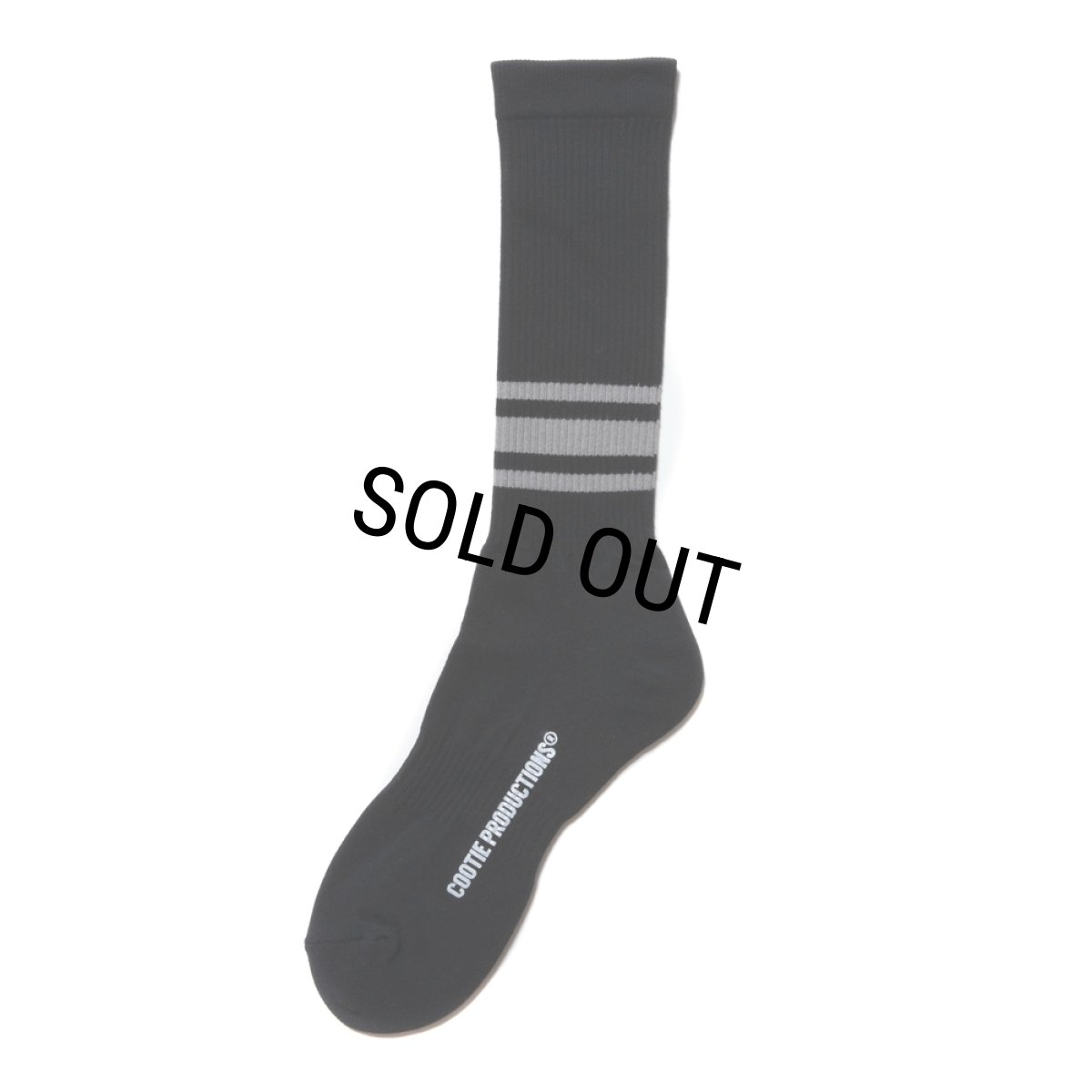 画像1: COOTIE PRODUCTIONS/Raza High Socks（Border）（Black）［ハイソックス-24秋冬］ (1)