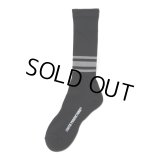 COOTIE PRODUCTIONS/Raza High Socks（Border）（Black）［ハイソックス-24秋冬］