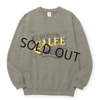 CALEE/CAL BL LOGO CREW NECK SW ＜NATURALLY PAINT DESIGN＞（OLIVE）［クルーネックスウェット-24秋冬］