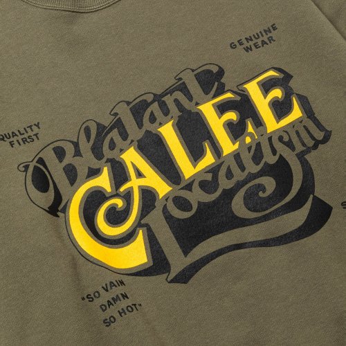 他の写真3: CALEE/CAL BL LOGO CREW NECK SW ＜NATURALLY PAINT DESIGN＞（OLIVE）［クルーネックスウェット-24秋冬］