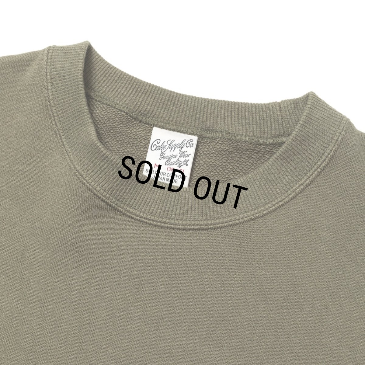 画像2: CALEE/CAL BL LOGO CREW NECK SW ＜NATURALLY PAINT DESIGN＞（OLIVE）［クルーネックスウェット-24秋冬］ (2)