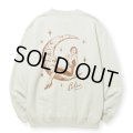 CALEE/SYNDICATE RETRO GIRL CREW NECK SW ＜NATURALLY PAINT DESIGN＞（Lt.BEIGE）［クルーネックスウェット-24秋冬］