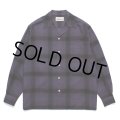 WACKO MARIA/OMBRE CHECK OPEN COLLAR SHIRT（PURPLE）［オンブレチェックオープンカラーシャツ-24秋冬］