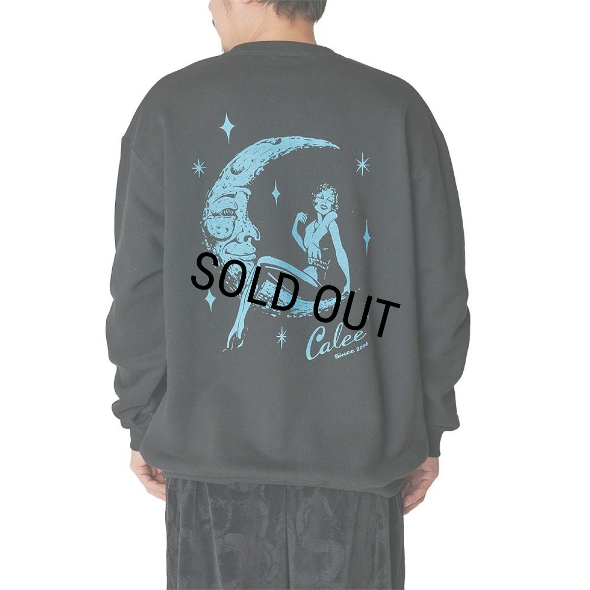 画像9: 【30％OFF】CALEE/SYNDICATE RETRO GIRL CREW NECK SW ＜NATURALLY PAINT DESIGN＞（GRAY）［クルーネックスウェット-24秋冬］ (9)