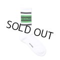 WACKO MARIA/LOGO JACQUARD SOCKS（WHITE/GREEN）［ロゴジャガードソックス-24秋冬］