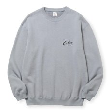画像2: 【30％OFF】CALEE/SYNDICATE RETRO GIRL CREW NECK SW ＜NATURALLY PAINT DESIGN＞（GRAY）［クルーネックスウェット-24秋冬］ (2)
