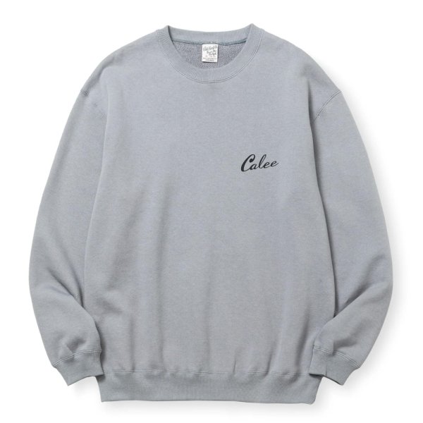 画像2: CALEE/SYNDICATE RETRO GIRL CREW NECK SW ＜NATURALLY PAINT DESIGN＞（GRAY）［クルーネックスウェット-24秋冬］