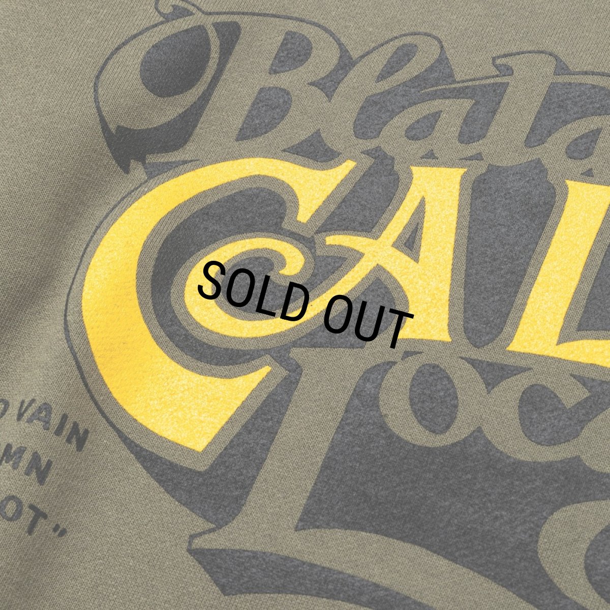 画像4: CALEE/CAL BL LOGO CREW NECK SW ＜NATURALLY PAINT DESIGN＞（OLIVE）［クルーネックスウェット-24秋冬］ (4)