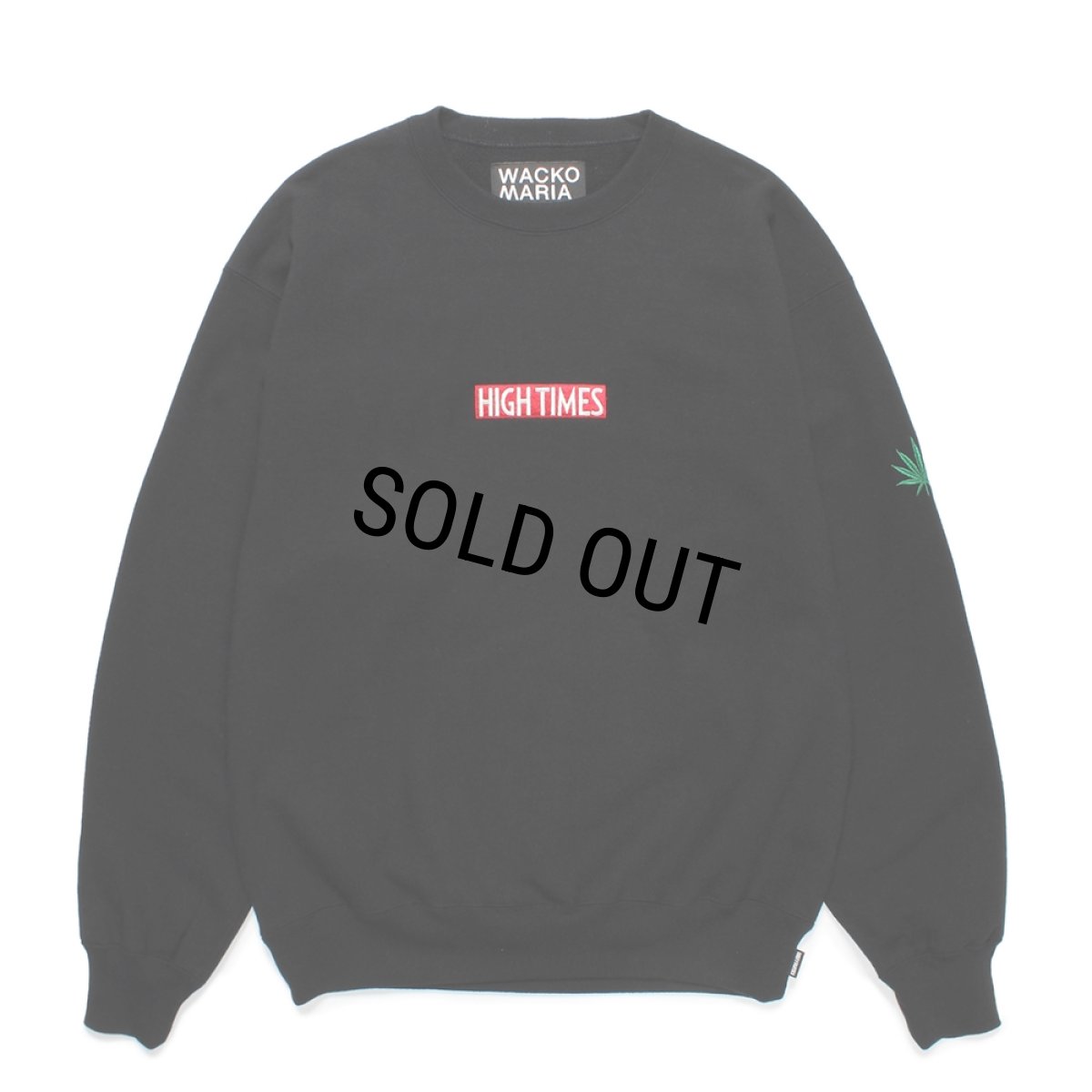 画像1: WACKO MARIA/HIGH TIMES / HEAVY WEIGHT CREW NECK SWEAT SHIRT（BLACK）［クルーネックスウェット-24秋冬］ (1)