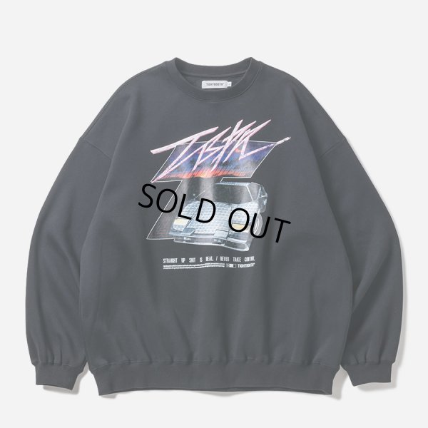 画像1: 【30%OFF】TIGHTBOOTH/INITIAL T CREW SWEAT SHIRT（Black）［クルーネックスウェット-24秋冬］