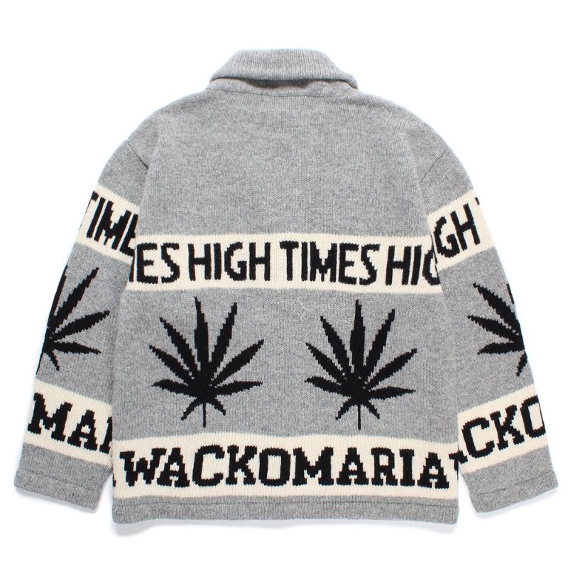 画像2: WACKO MARIA/HIGH TIMES / COWICHAN SWEATER（GRAY）［カウチンセーター-24秋冬］