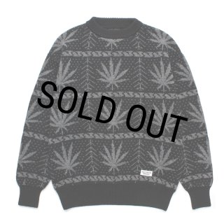 WACKO MARIA/HIGH TIMES / JACQUARD KNIT SWEATER（BLACK