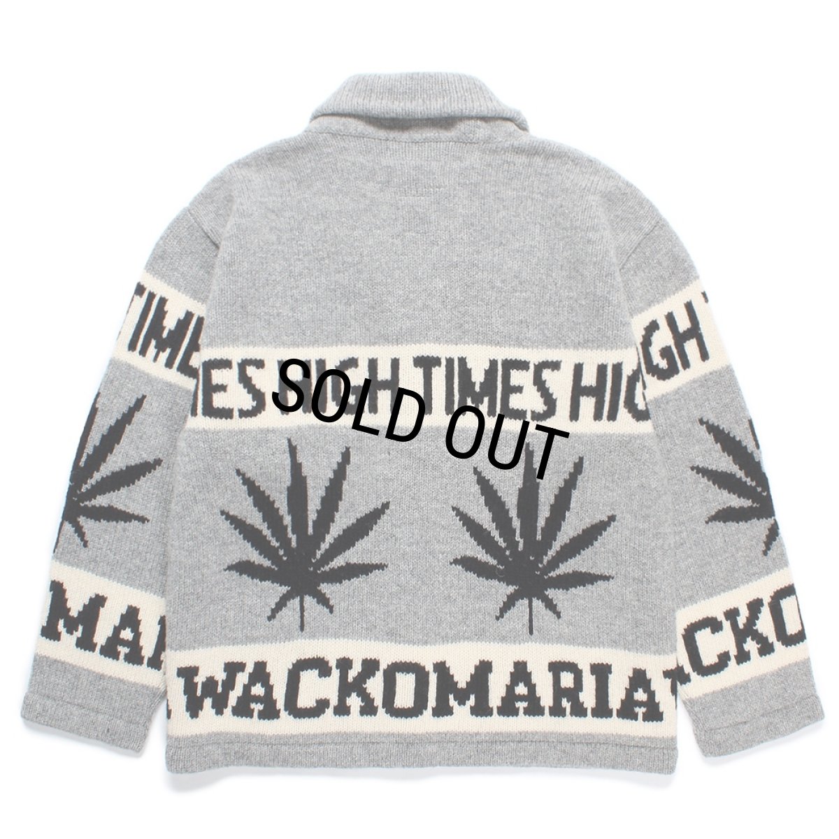 画像2: WACKO MARIA/HIGH TIMES / COWICHAN SWEATER（GRAY）［カウチンセーター-24秋冬］ (2)