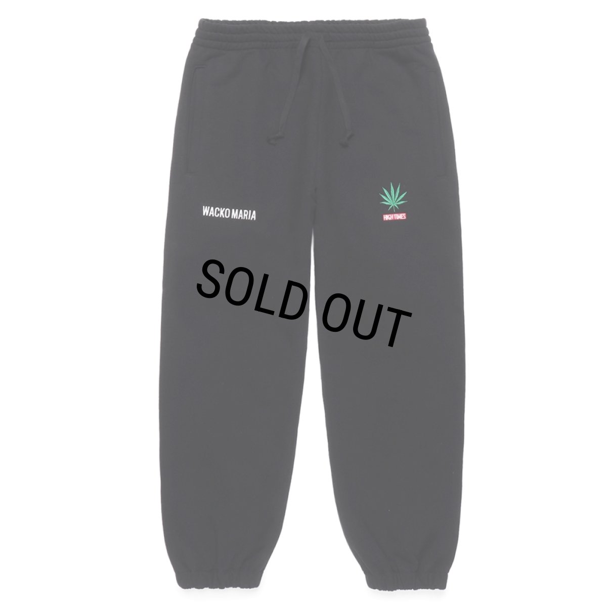 画像1: WACKO MARIA/HIGH TIMES / HEAVY WEIGHT SWEAT PANTS（BLACK）［スウェットパンツ-24秋冬］ (1)