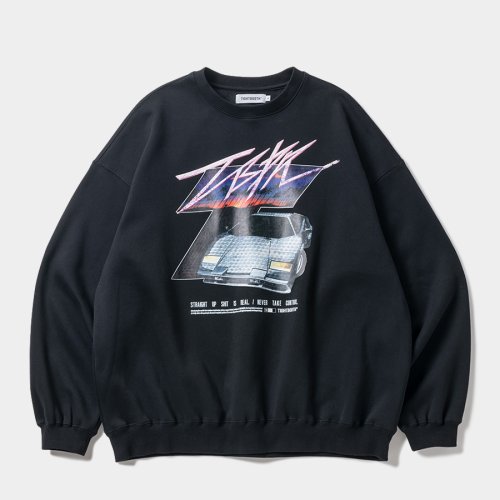 他の写真1: 【30%OFF】TIGHTBOOTH/INITIAL T CREW SWEAT SHIRT（Black）［クルーネックスウェット-24秋冬］