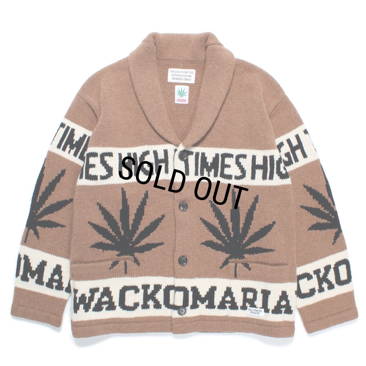 画像1: WACKO MARIA/HIGH TIMES / COWICHAN SWEATER（BROWN）［カウチンセーター-24秋冬］ (1)