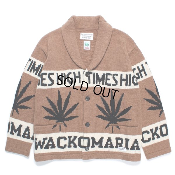 画像1: WACKO MARIA/HIGH TIMES / COWICHAN SWEATER（BROWN）［カウチンセーター-24秋冬］