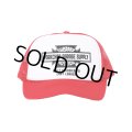 PORKCHOP/BAR&SHIELD MESH CAP（RED）［メッシュキャップ-24秋冬］