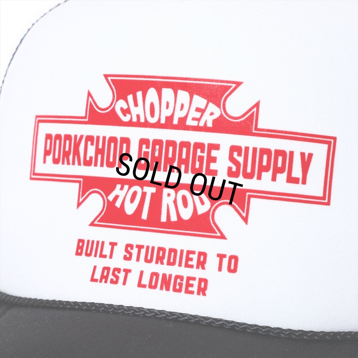 画像3: PORKCHOP/BAR&SHIELD MESH CAP（BLACK）［メッシュキャップ-24秋冬］ (3)