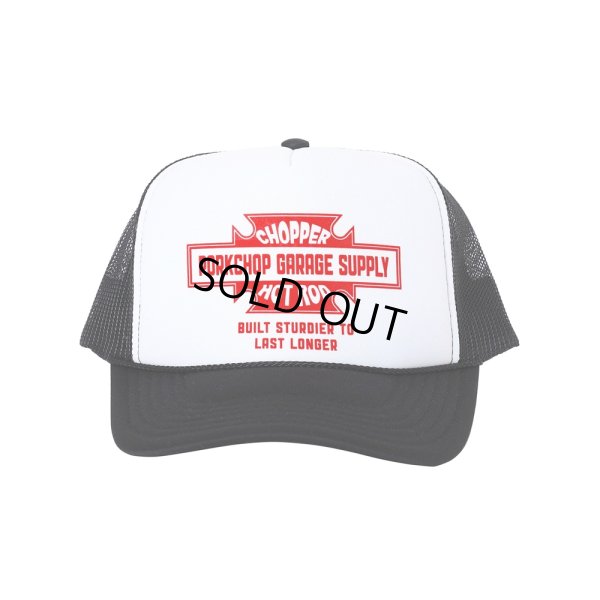 画像1: PORKCHOP/BAR&SHIELD MESH CAP（BLACK）［メッシュキャップ-24秋冬］