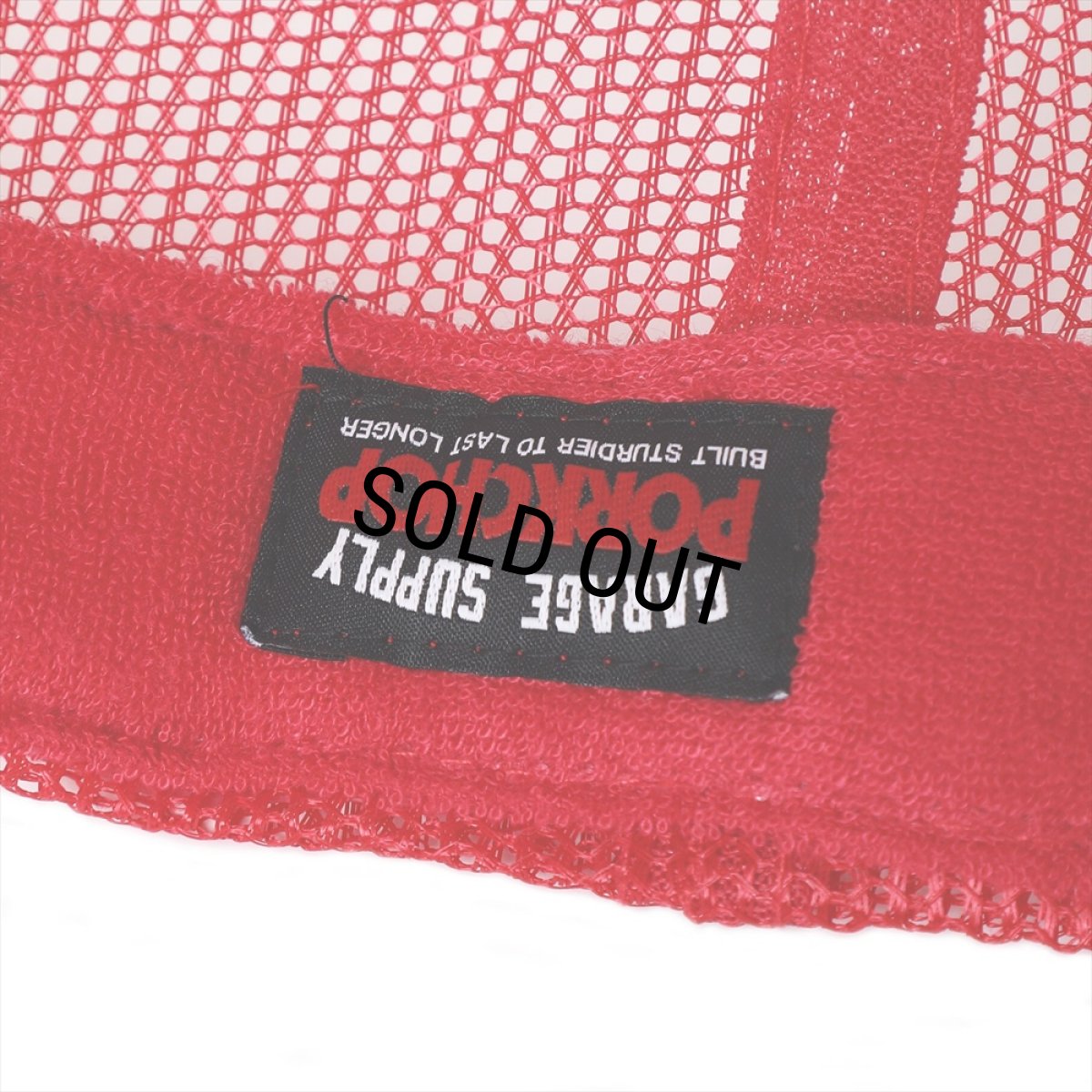 画像5: PORKCHOP/BAR&SHIELD MESH CAP（RED）［メッシュキャップ-24秋冬］ (5)