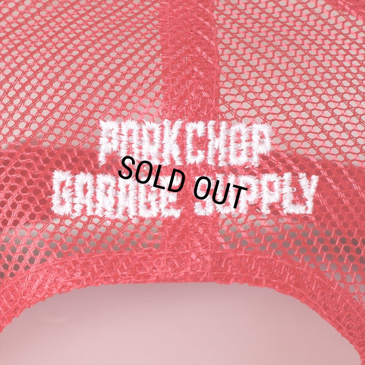 画像4: PORKCHOP/BAR&SHIELD MESH CAP（RED）［メッシュキャップ-24秋冬］ (4)