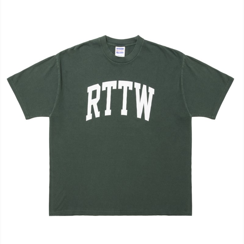 画像1: ROTTWEILER/RTTW PIGMENT TEE（GREEN）［ピグメント染めプリントT-25春夏］