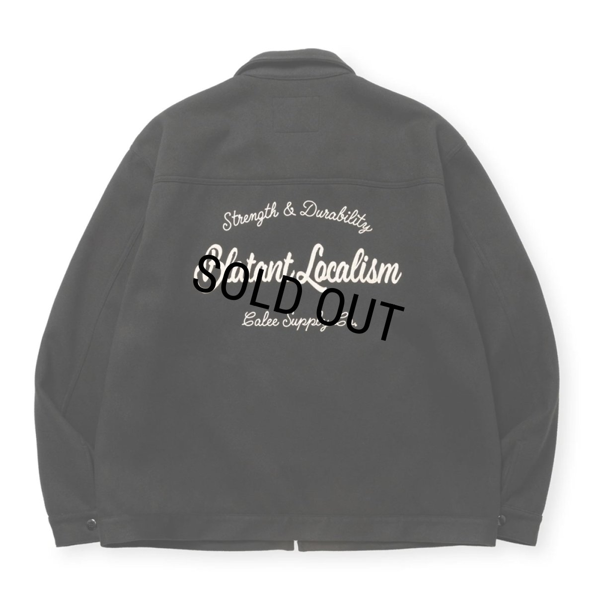 画像1: CALEE/PE MELTON SWINGTOP ＜BLATANT LOCALISM＞（BLACK）［PEメルトンスウィングトップ-24秋冬］ (1)