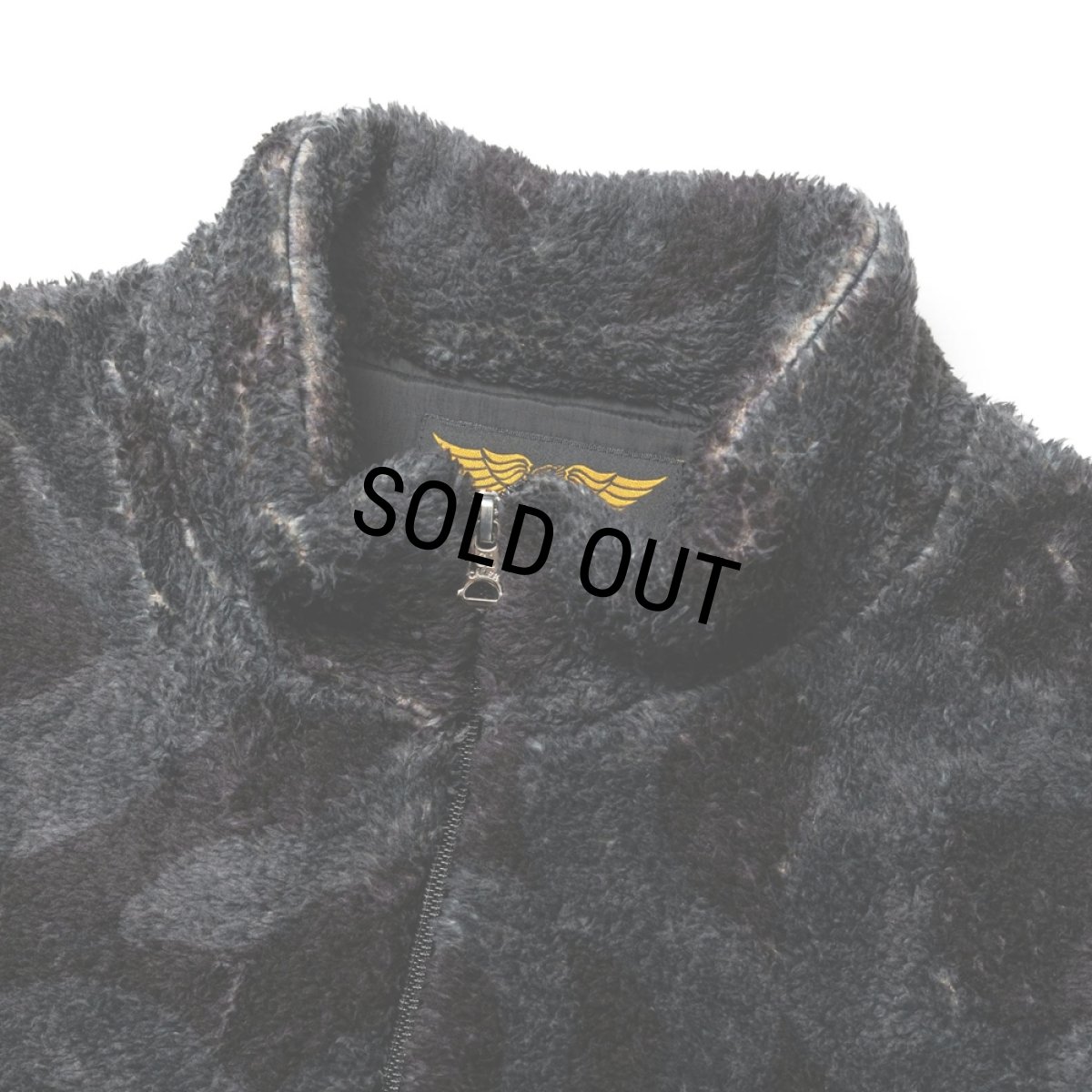 画像3: 【40%OFF】CALEE/NYLON RIP FLEECE TRACK TYPE JACKET ＜SNAKE PATTERN＞（BLACK/CHARCOAL）［フリーストラックタイプJKT-24秋冬］ (3)