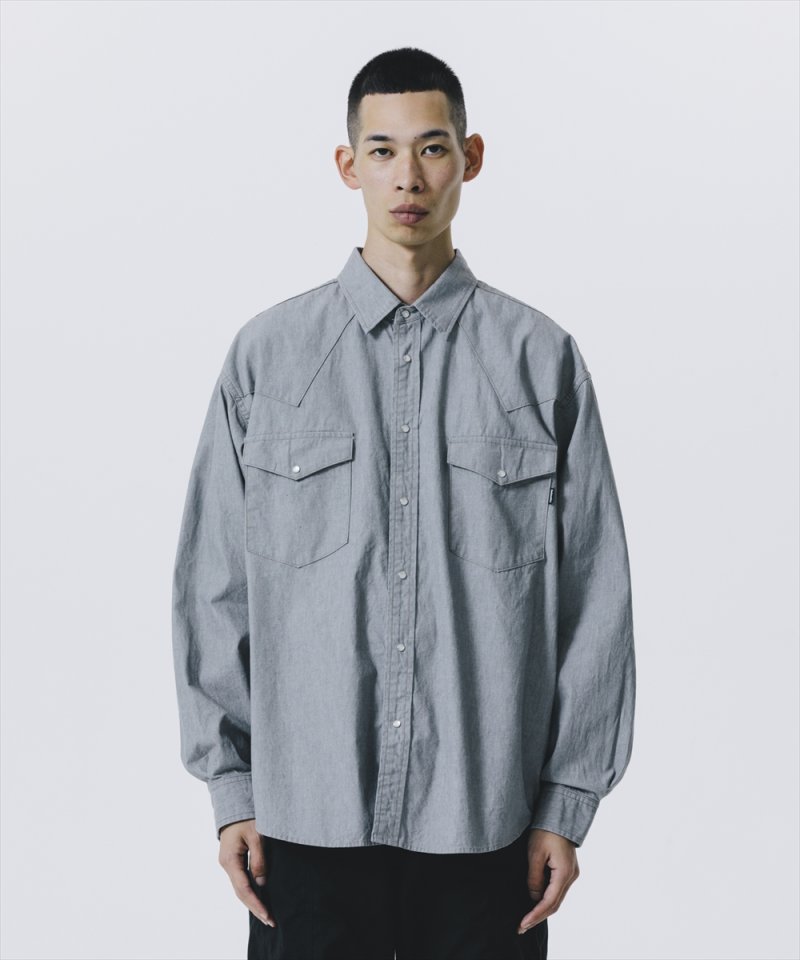 画像3: 【30%OFF】ROTTWEILER/R9 GRAY DENIM SHIRT（GRAY）［グレーデニムシャツ-25春夏］