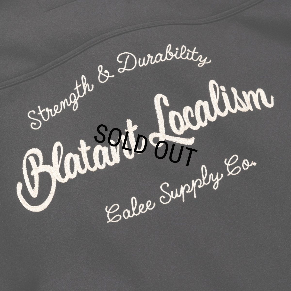 画像7: CALEE/PE MELTON SWINGTOP ＜BLATANT LOCALISM＞（BLACK）［PEメルトンスウィングトップ-24秋冬］ (7)