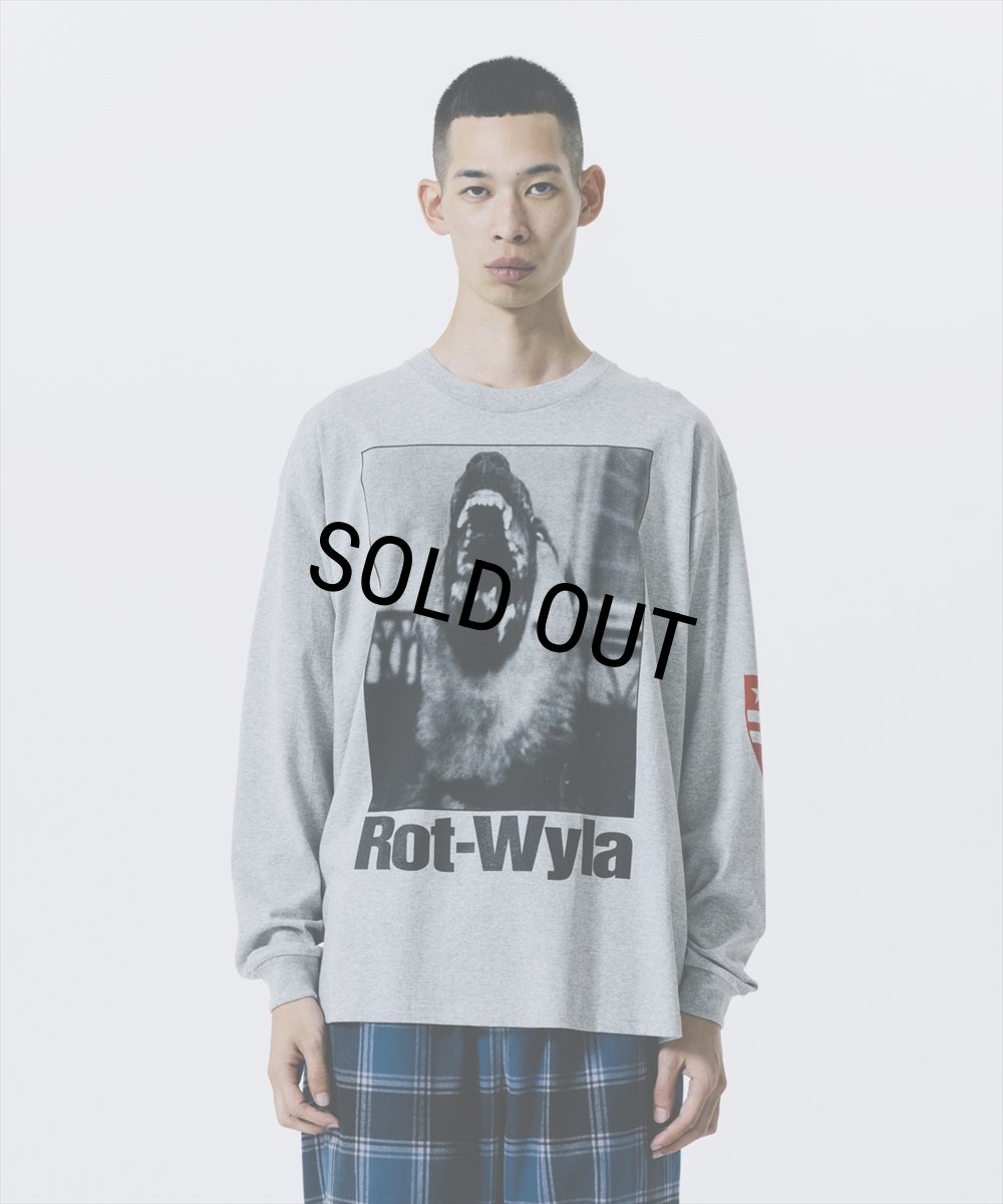 画像7: 【30%OFF】ROTTWEILER/DOG PHOTO LS TEE（GRAY）［プリント長袖T-25春夏］ (7)