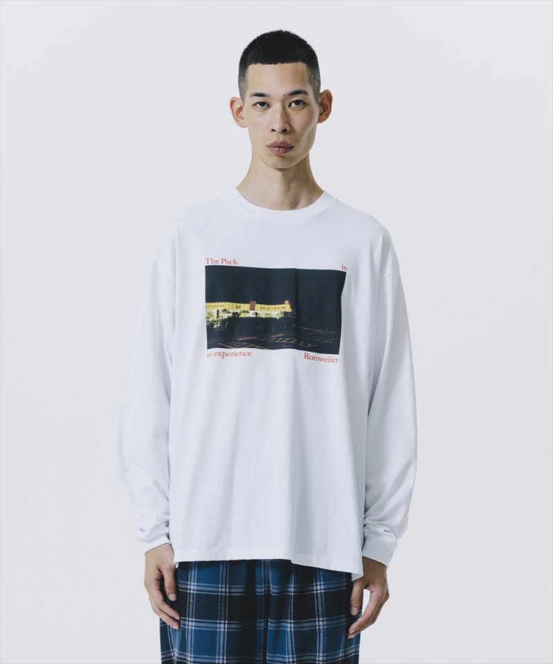 画像2: 【30%OFF】ROTTWEILER/CAL NIGHT LS PHOTO TEE（WHITE）［プリント長袖T-25春夏］