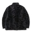 画像2: 【40%OFF】CALEE/NYLON RIP FLEECE TRACK TYPE JACKET ＜SNAKE PATTERN＞（BLACK/CHARCOAL）［フリーストラックタイプJKT-24秋冬］ (2)