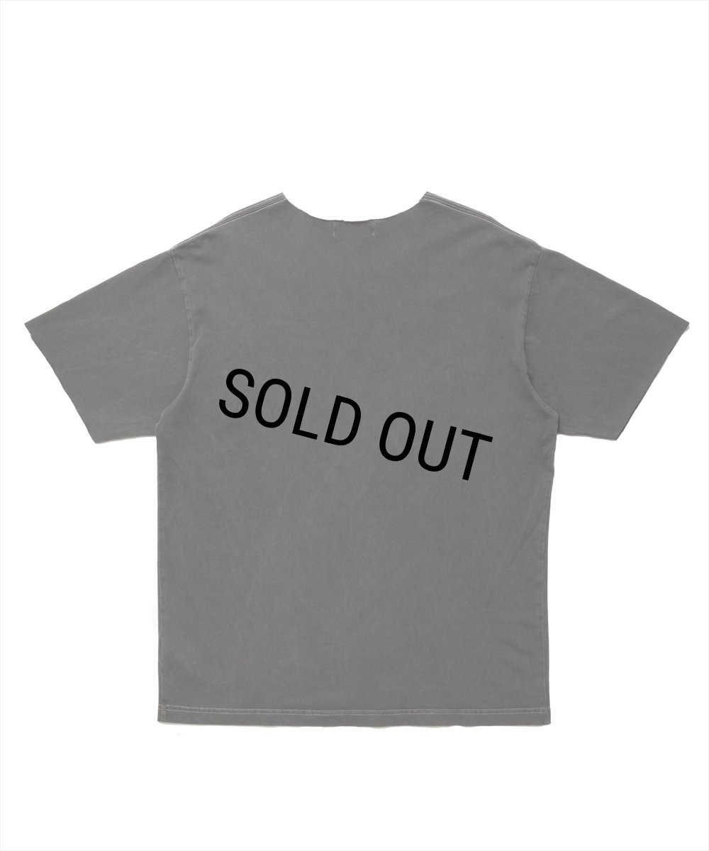 画像2: 【20％OFF】ROTTWEILER/PIGMENT CUT OFF TEE（CHARCOAL）［ピグメント染めカットオフT-25春夏］ (2)