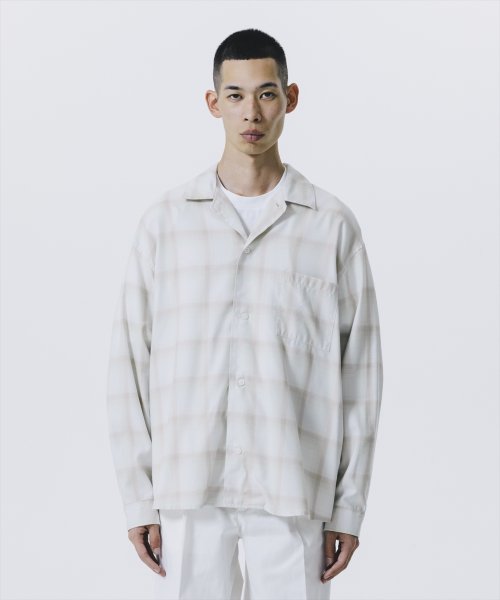 他の写真3: ROTTWEILER/R9 OMBRE SHIRT（BEIGE）［オンブレチェックシャツ-25春夏］