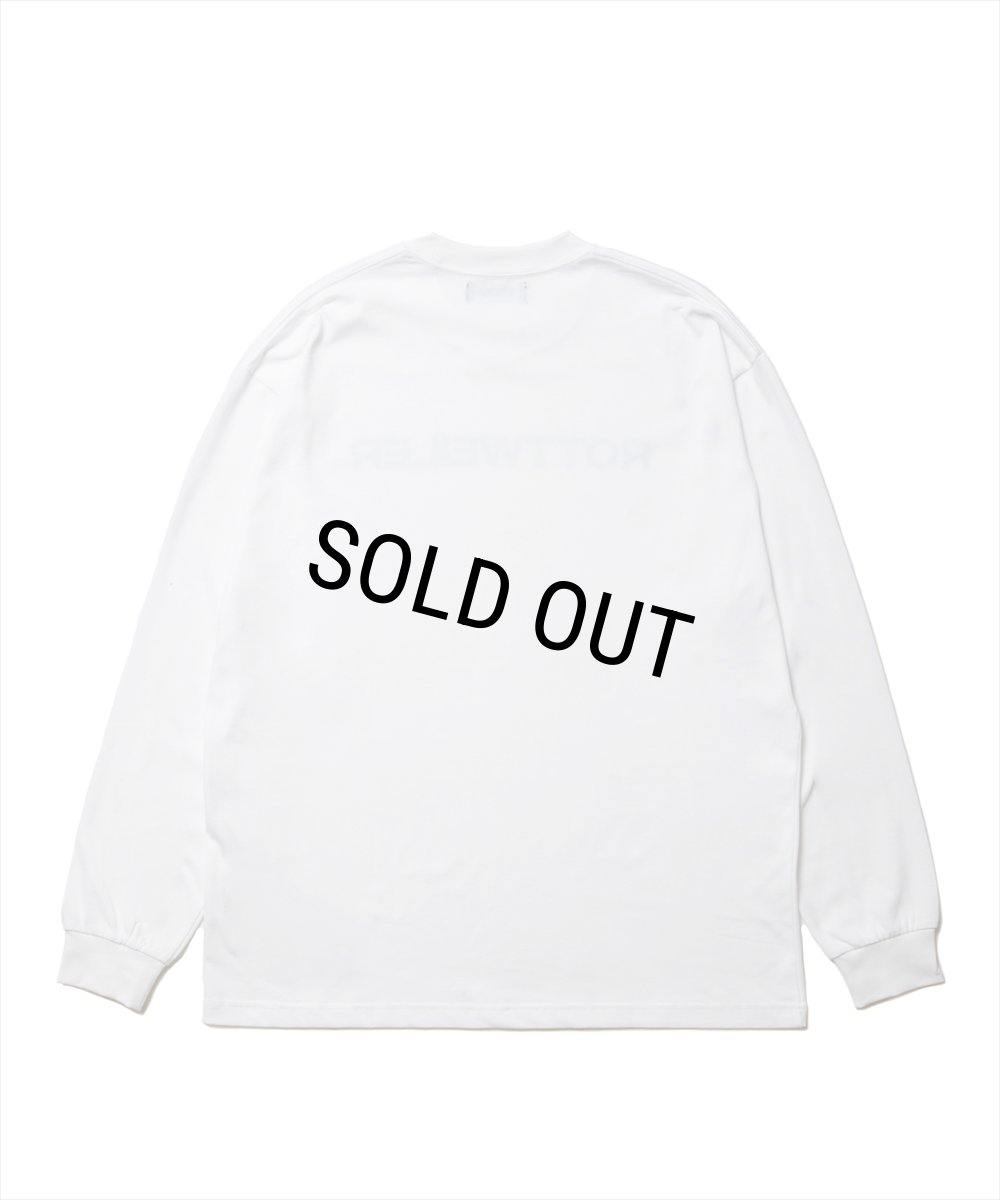 画像2: 【30%OFF】ROTTWEILER/R9 LOGO LS TEE（WHITE）［オリジナル長袖T-25春夏］ (2)