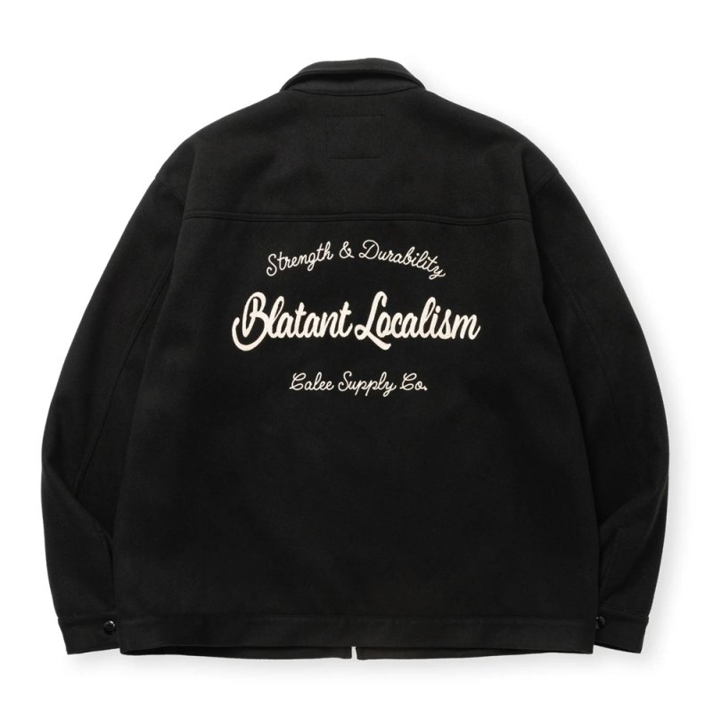 画像2: CALEE/PE MELTON SWINGTOP ＜BLATANT LOCALISM＞（BLACK）［PEメルトンスウィングトップ-24秋冬］